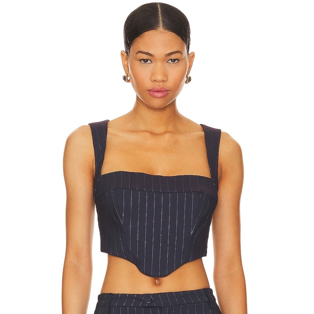 NWT Bardot Pinstripe Corset Top Size 10
